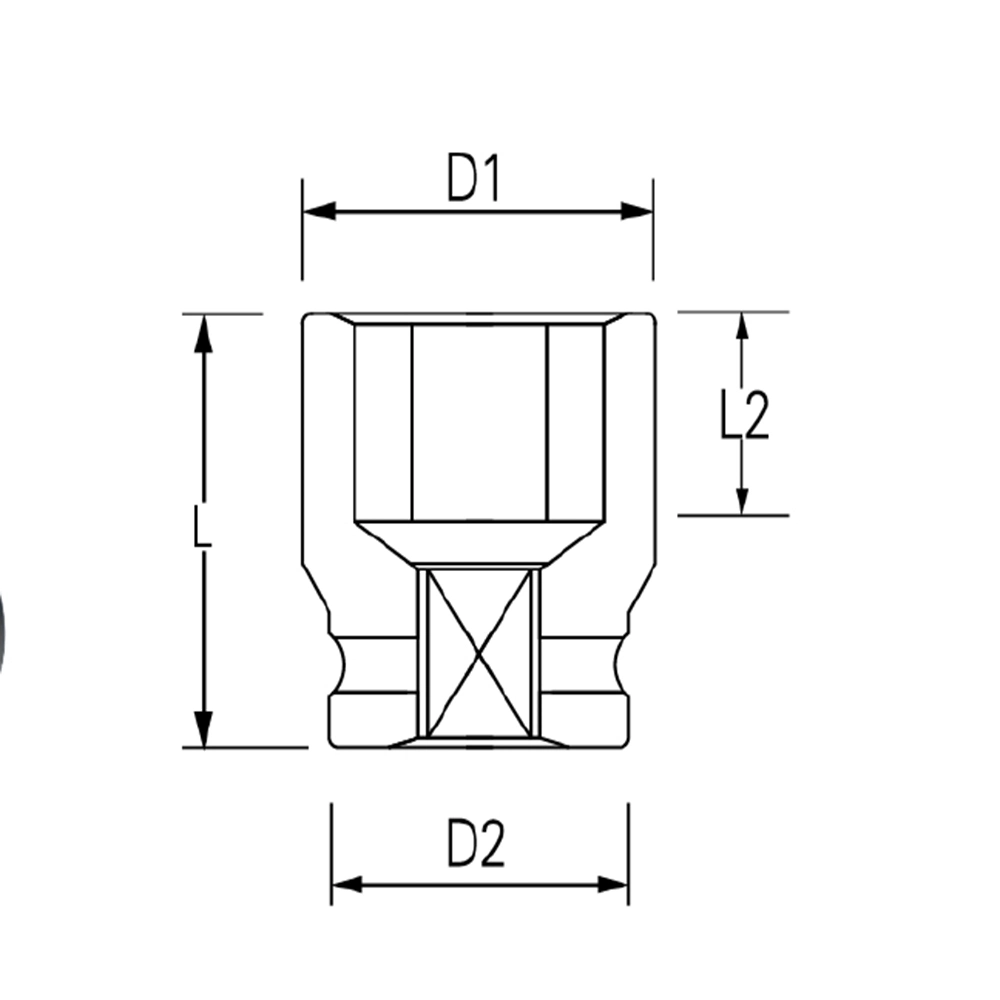 1/2" Hexagonal Metric Standard Impact Sockets for Drill Bits