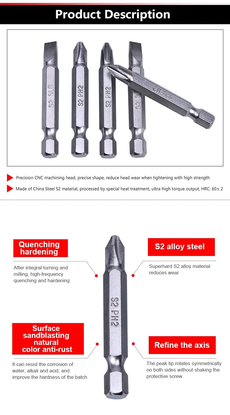 High Quality 30PCS S2 Impact Bits Screwdriver Set Box Screwdriver Bit Impact Driver Set