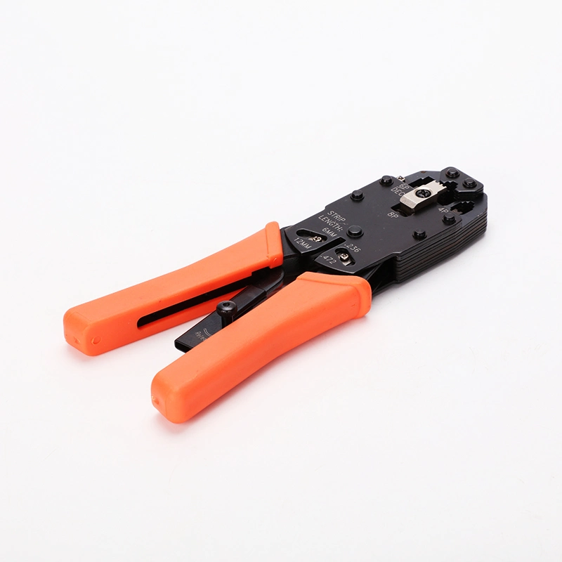 Network LAN Cable Crimping Tool for RJ45/8p8c, Rj12/6p6c, Rj11/6p4c, Rj9/4p4c with Ratchet