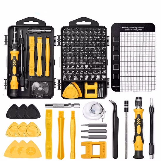 122-in-1-Schraubendreher-Set, zerlegbar, Cr-V-Präzisionsschraubendreher, Multitool, Phillips-Schlitz-Torx-Bits, Reparaturwerkzeuge